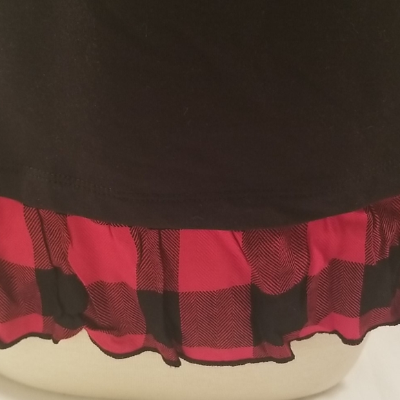 Tunic black tshirt with Buffalo check M - Picture 3 of 4